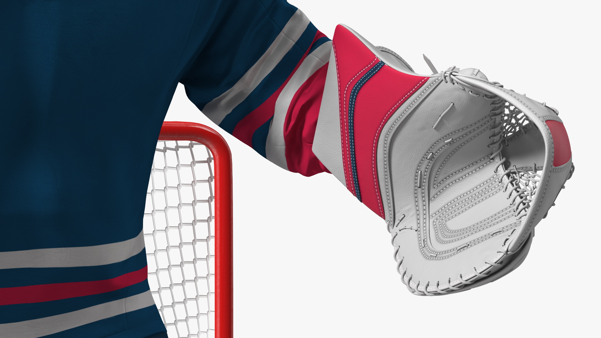 Goalie and Hockey Goal 3D