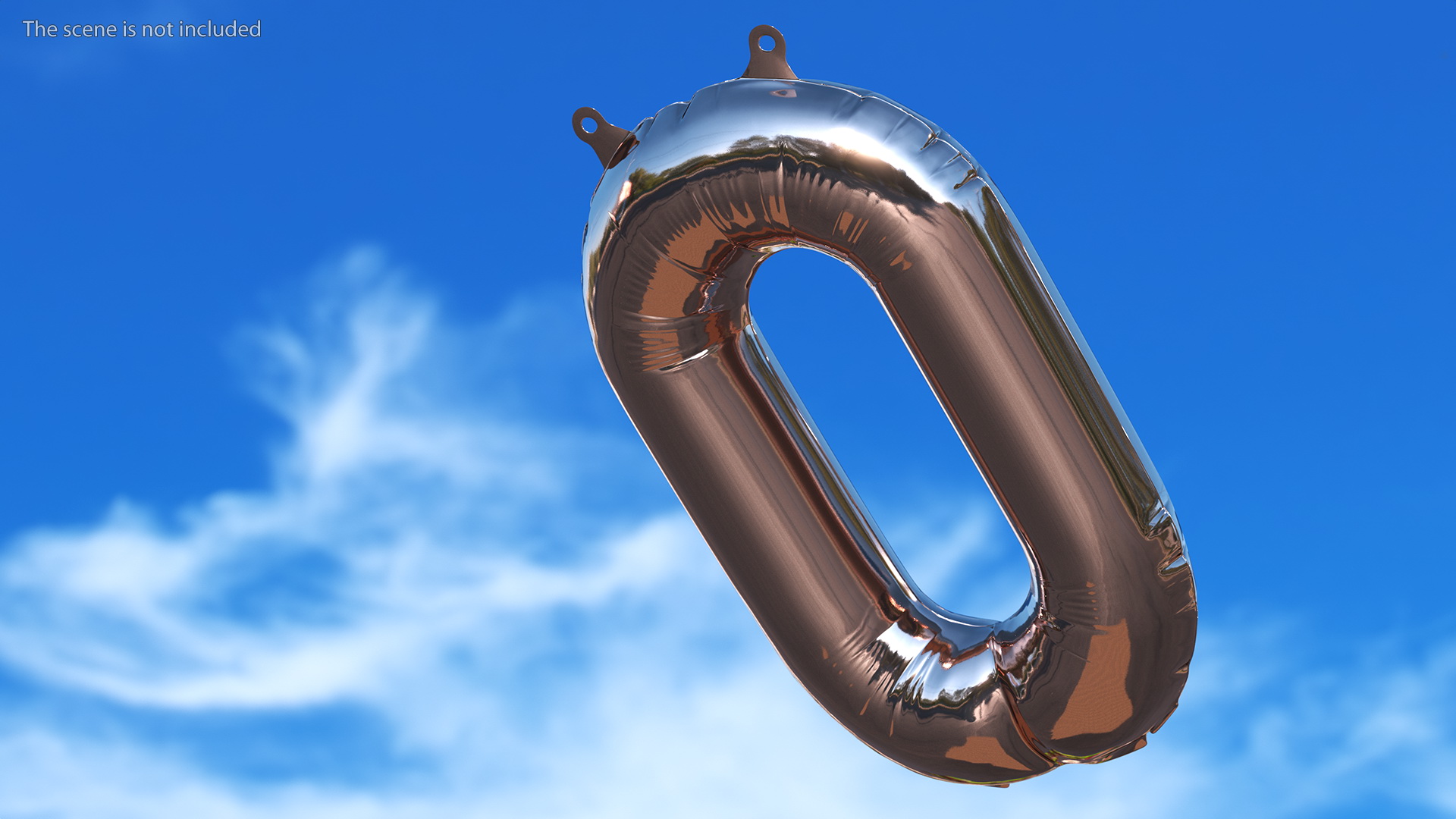 Balloon Numbers Set Rose Gold 3D model