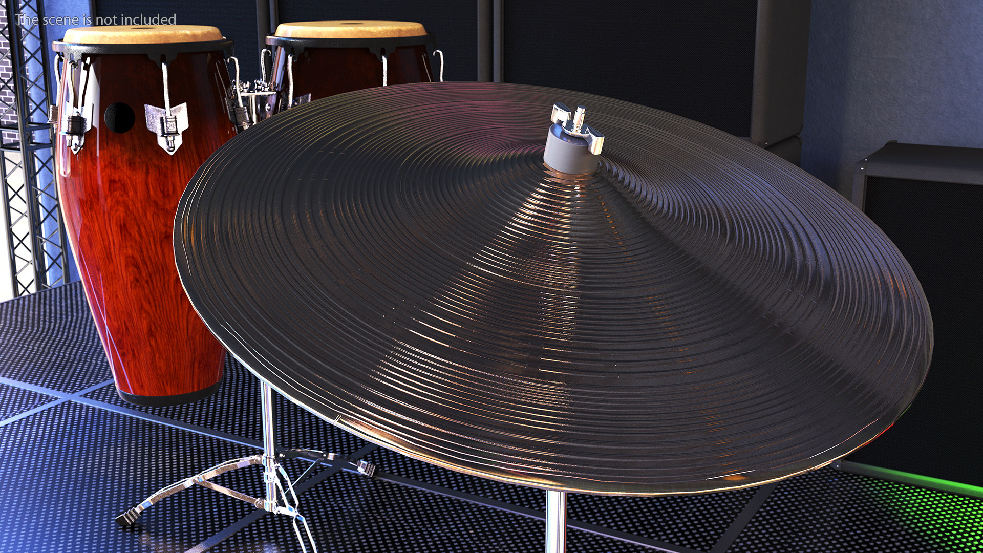 3D Crash Cymbal with Stand model