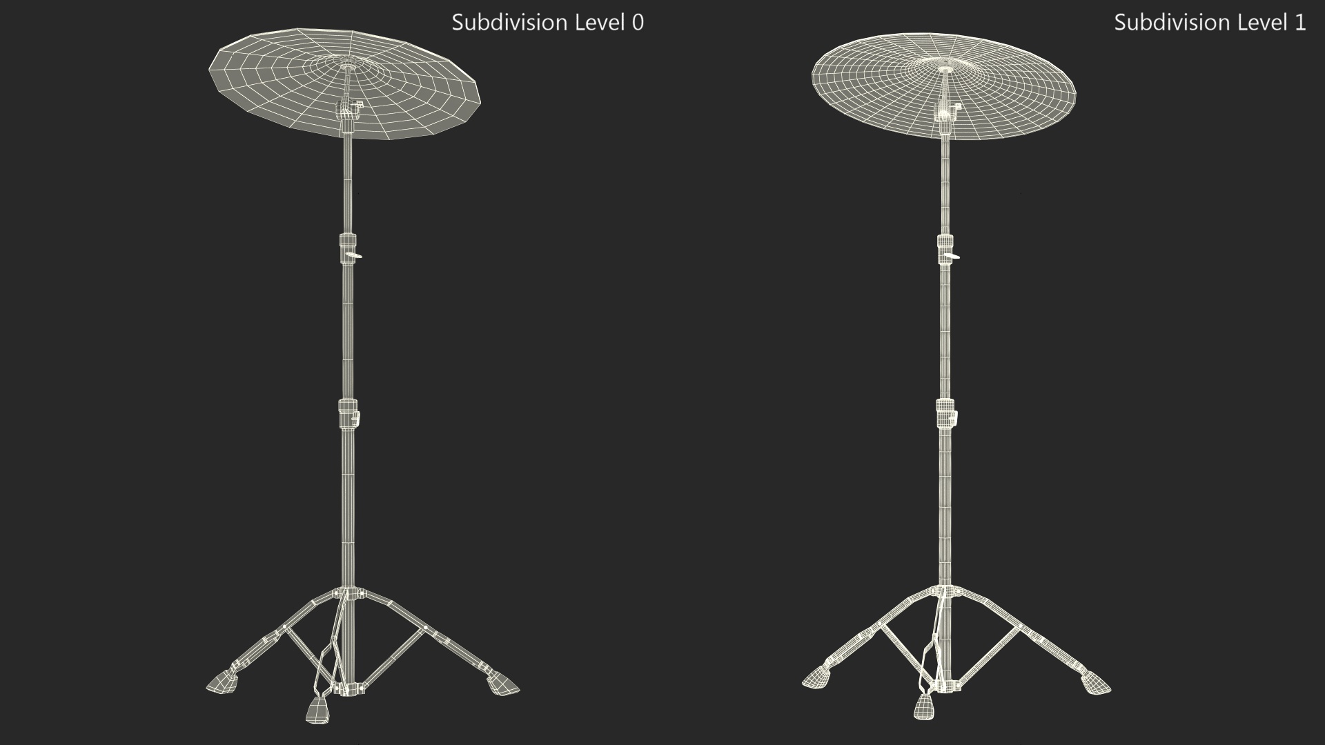 3D Crash Cymbal with Stand model