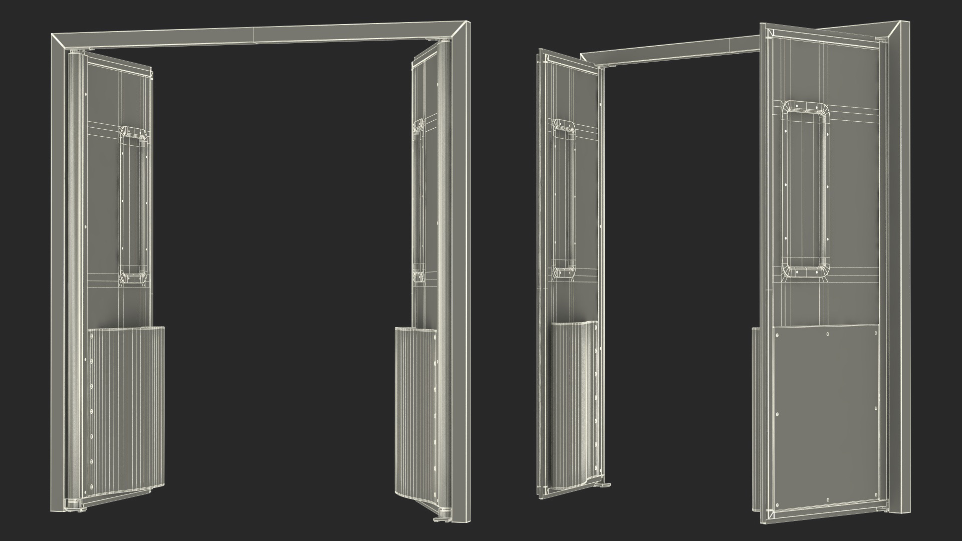 Impact Traffic Beige Polymer Doors 3D model