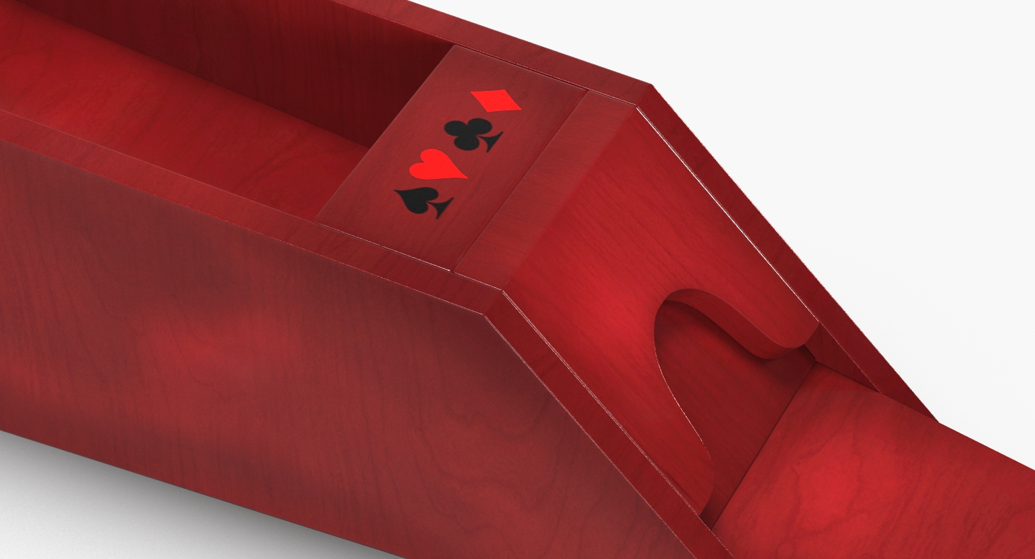 3D model 8 Deck Wooden Blackjack Dealer Shoe