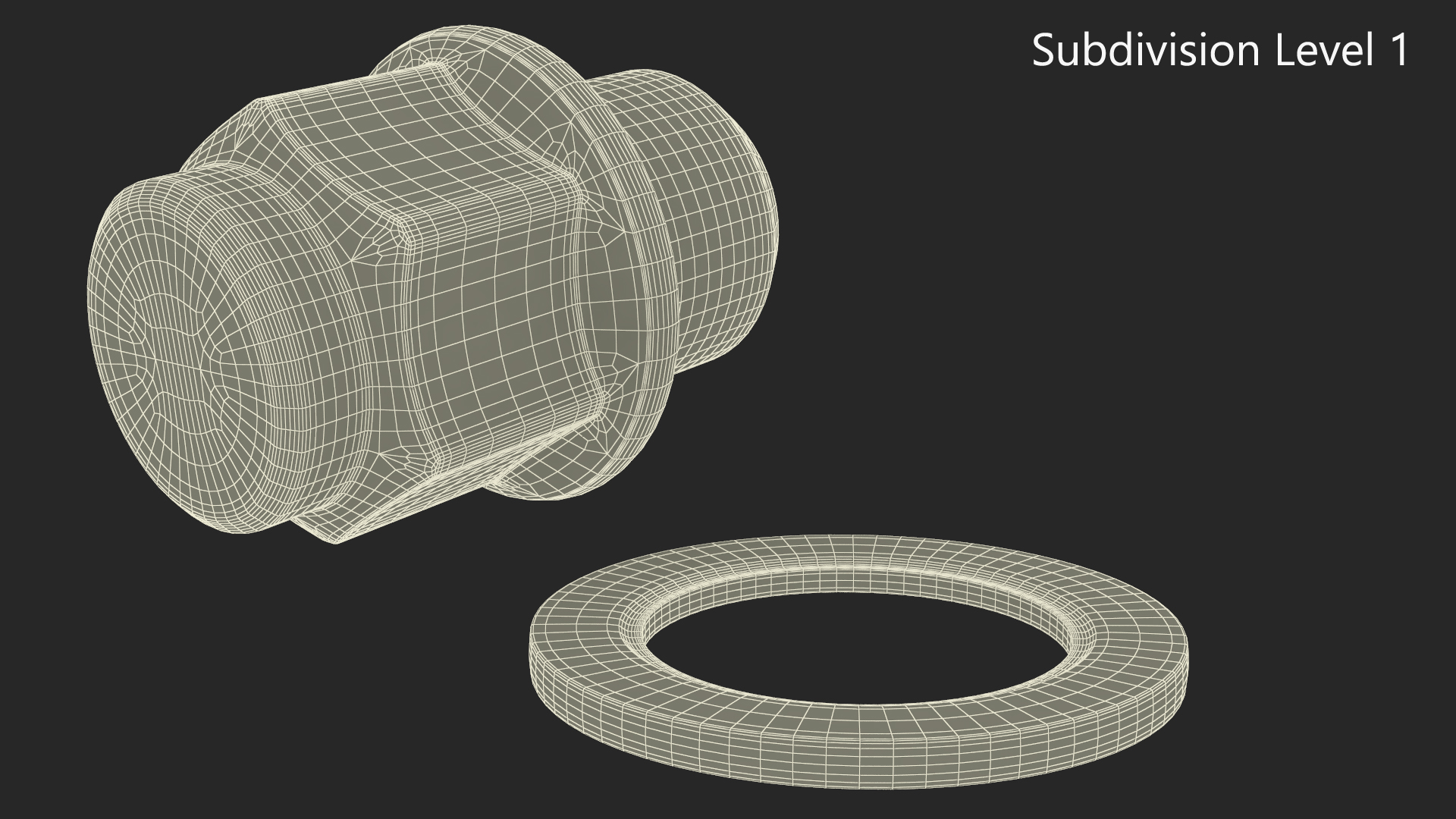 3D model Wheel Nut And Washer