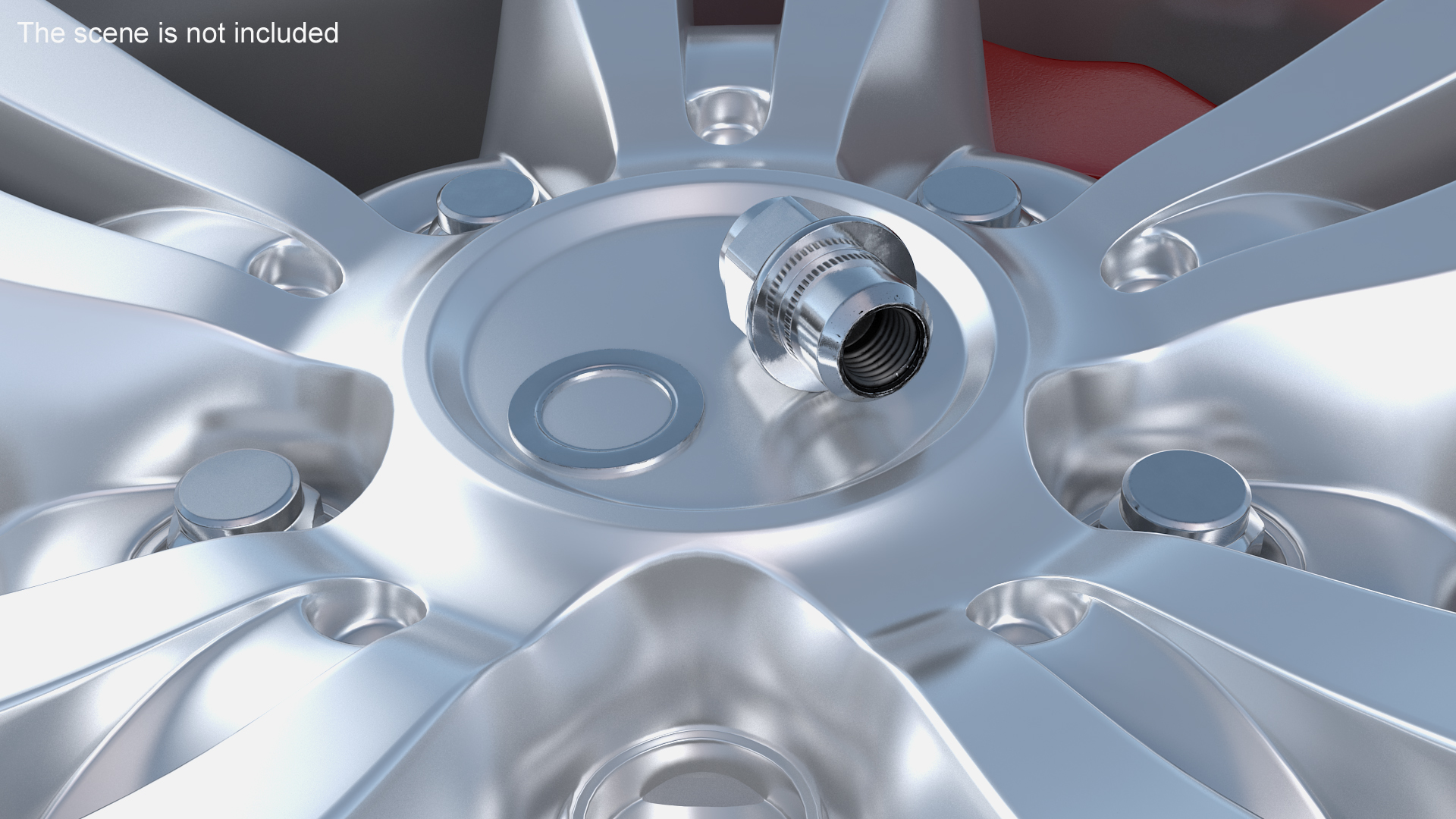 3D model Wheel Nut And Washer