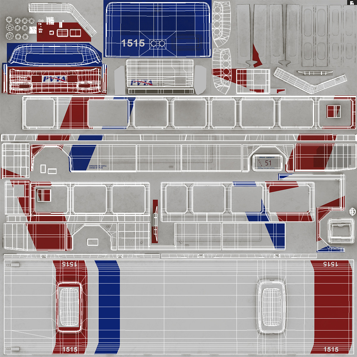 Gillig Low Floor Bus Rigged 3D