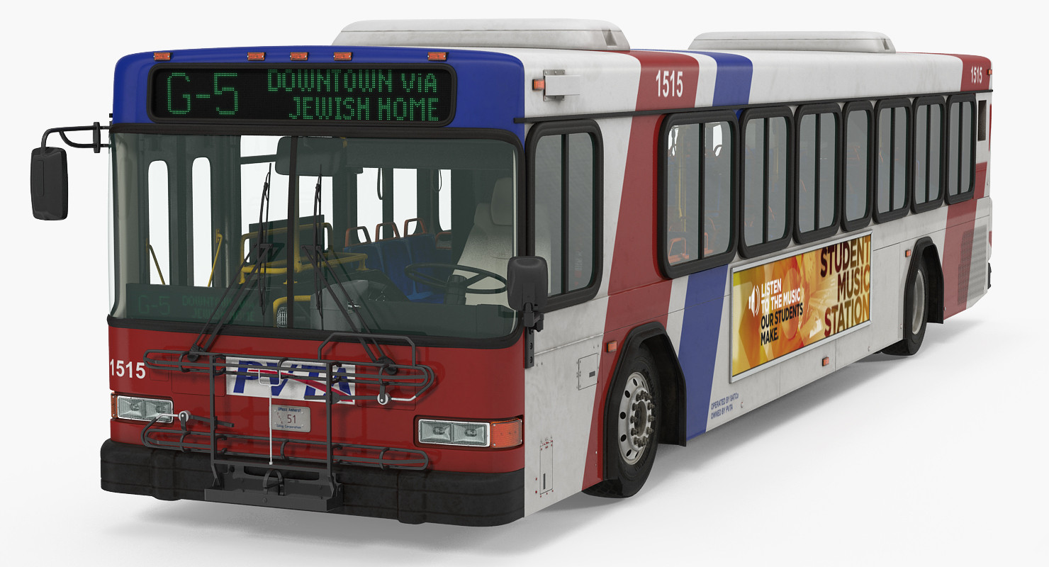 Gillig Low Floor Bus Rigged 3D