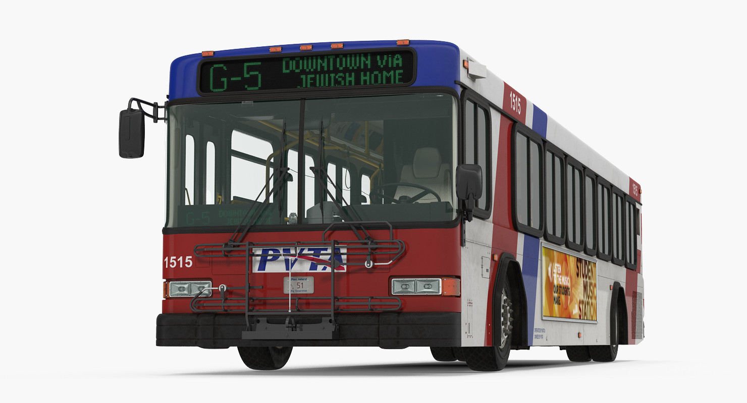 Gillig Low Floor Bus Rigged 3D