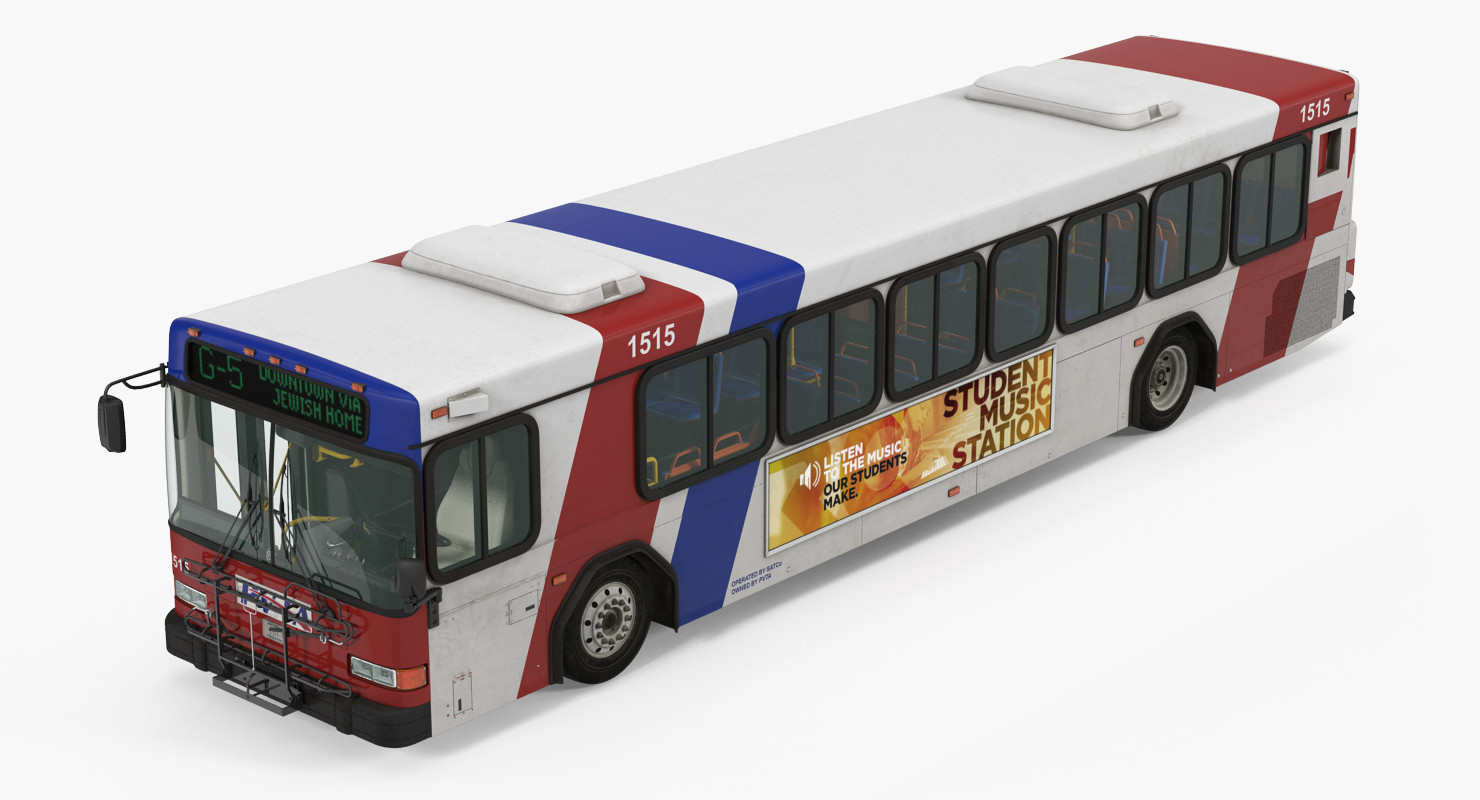 Gillig Low Floor Bus Rigged 3D