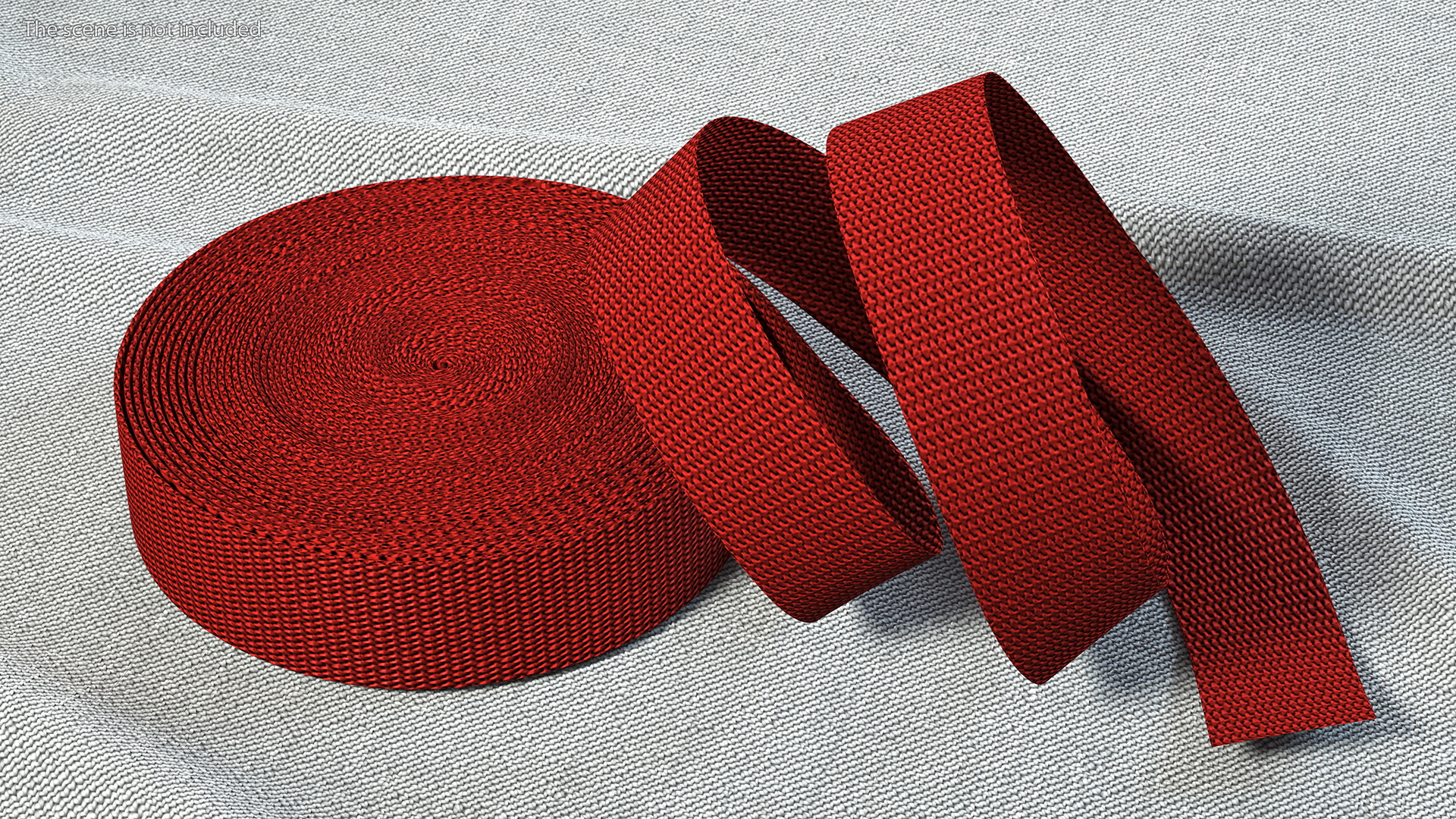 3D model Heavy Duty Belt Strap Red