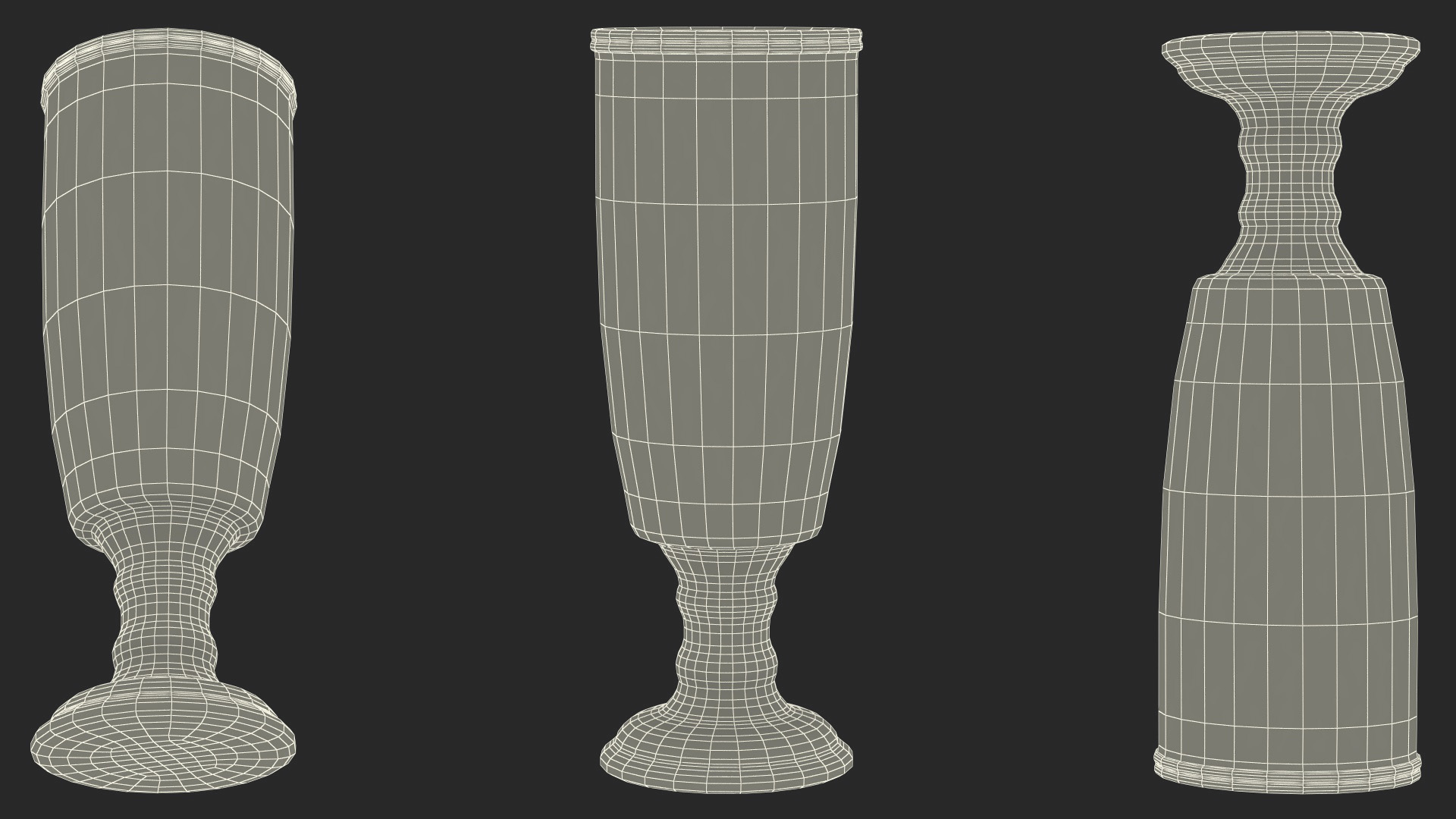 White Porcelain Flower Vase 3D