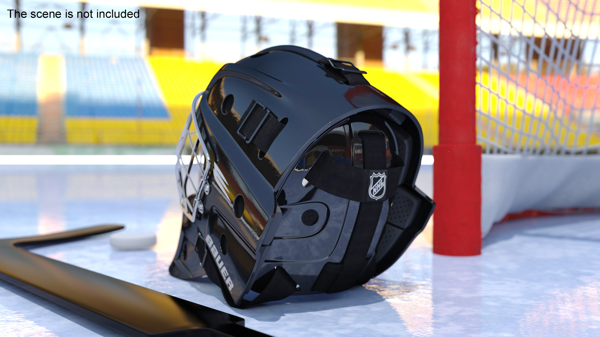 3D model Bauer Ice Hockey Goalie Helmet with Cage