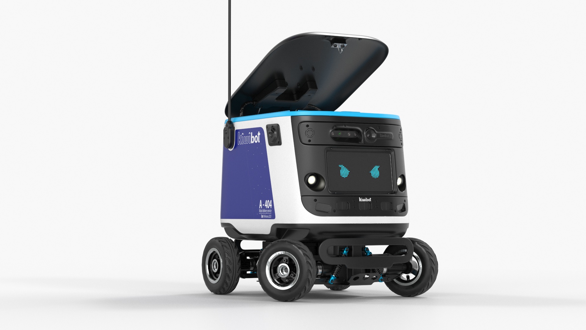 Delivery Robot Kiwibot Blue 3D