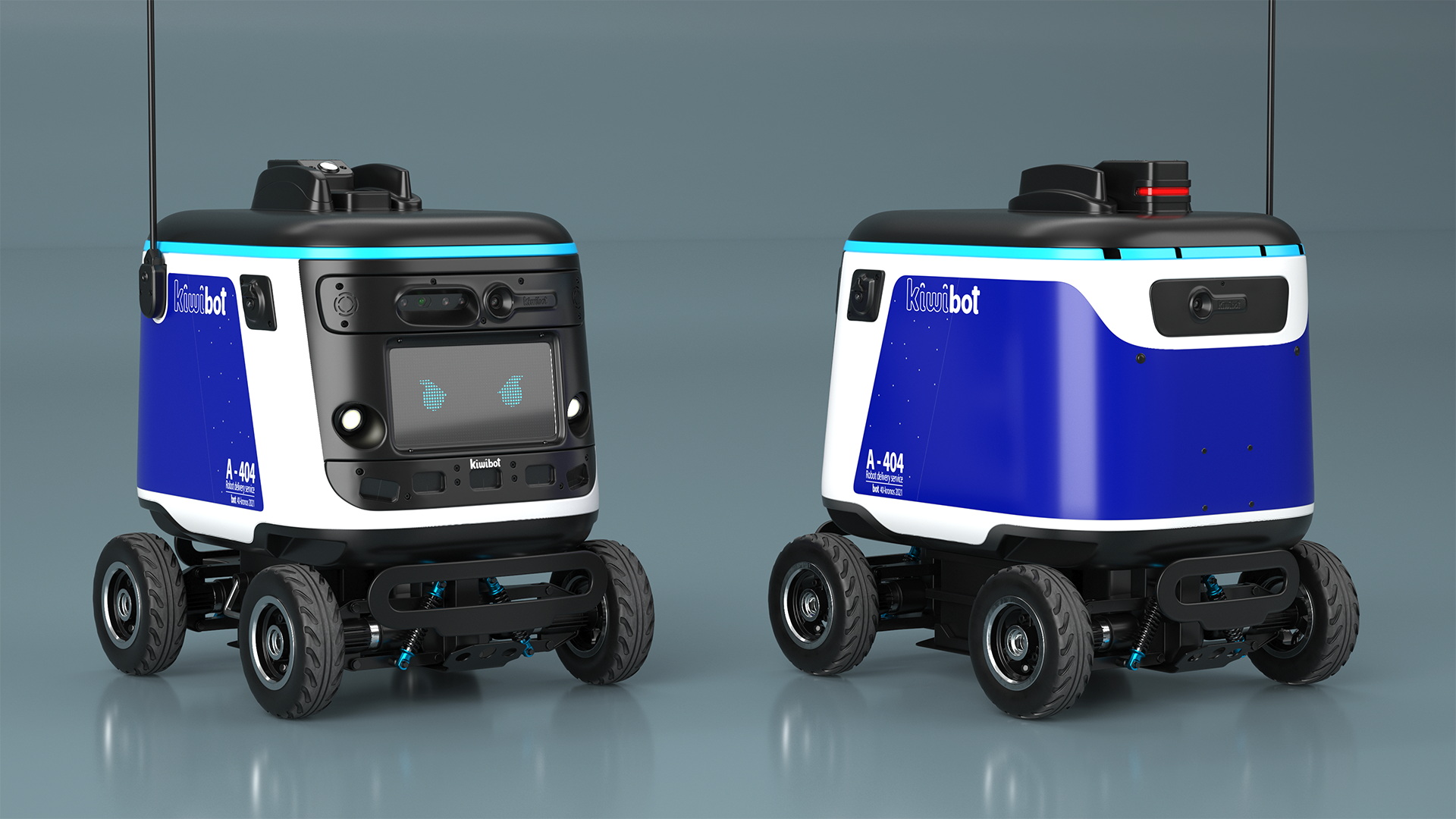 Delivery Robot Kiwibot Blue 3D