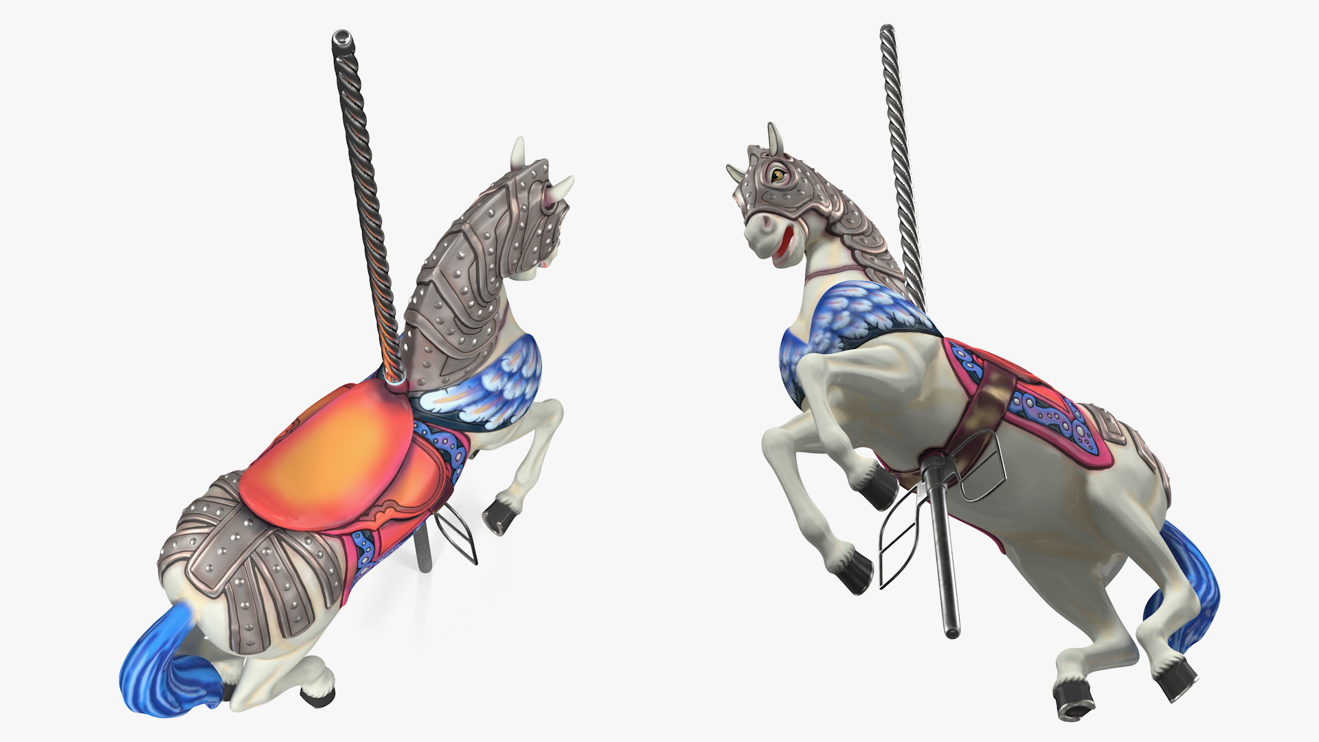 3D model Carousel Horse White