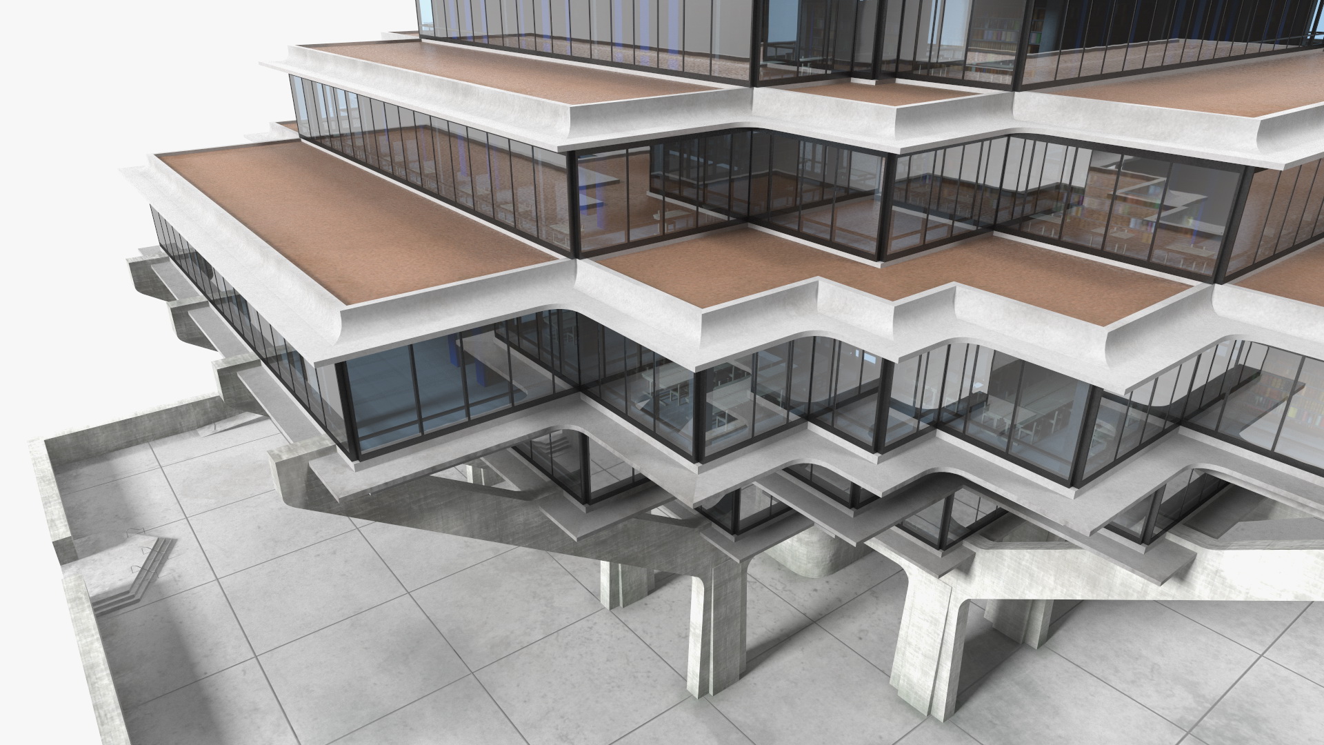 Geisel Library 3D model