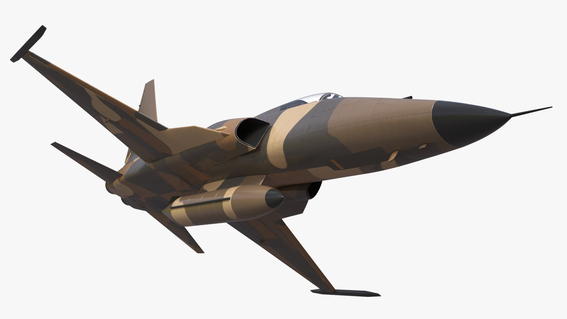 3D model Combat Fighter with Pilot in Flight