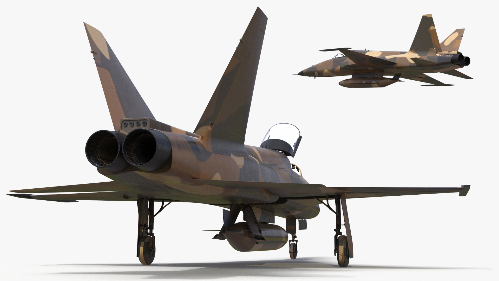 3D model Combat Fighter with Pilot in Flight