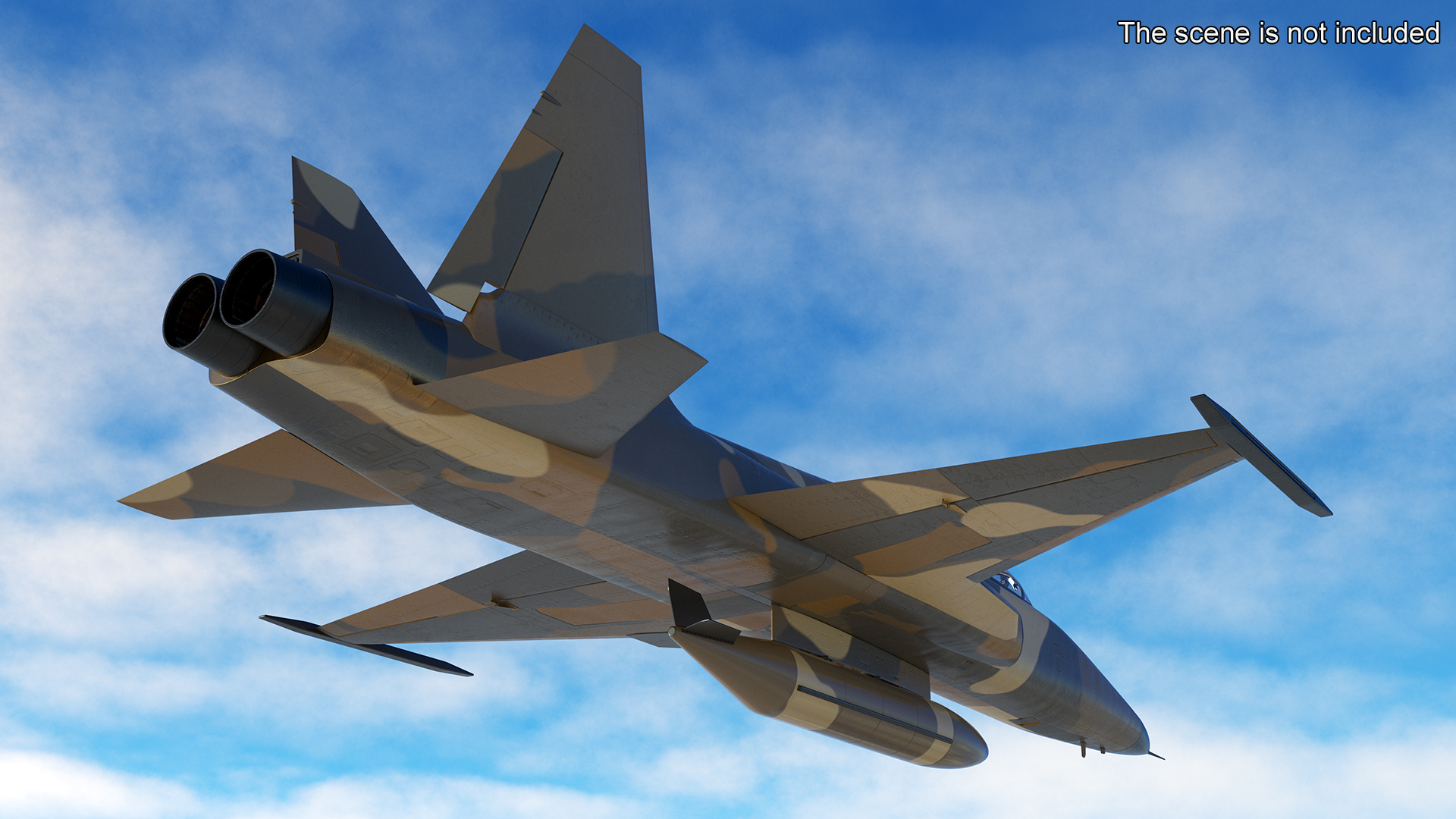 3D model Combat Fighter with Pilot in Flight