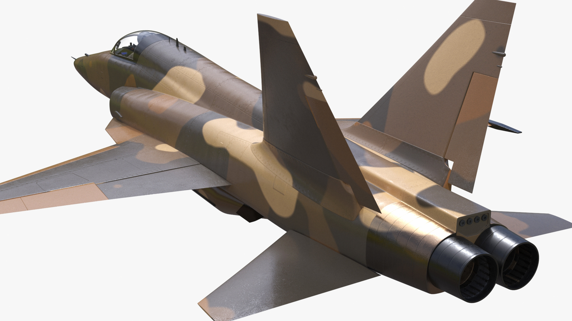 3D model Combat Fighter with Pilot in Flight