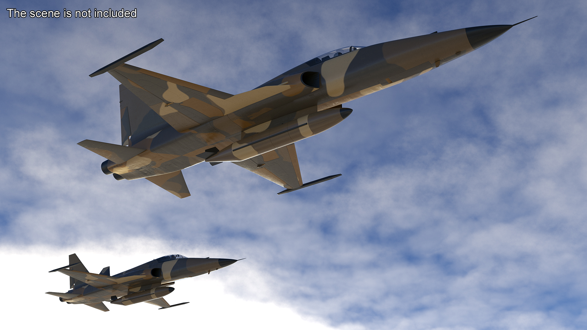 3D model Combat Fighter with Pilot in Flight