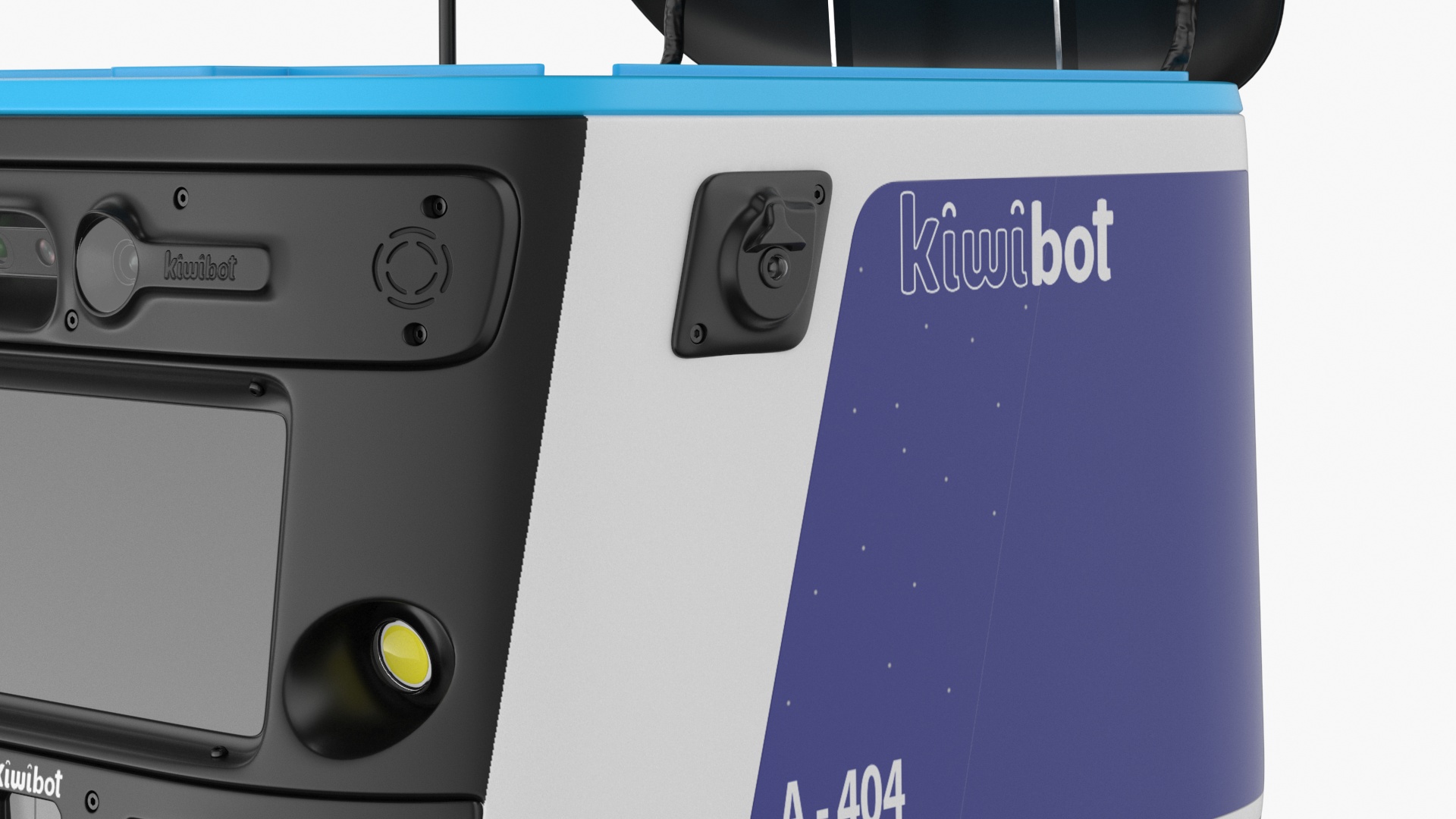 3D Kiwibot Delivery Robot Blue Off Rigged model