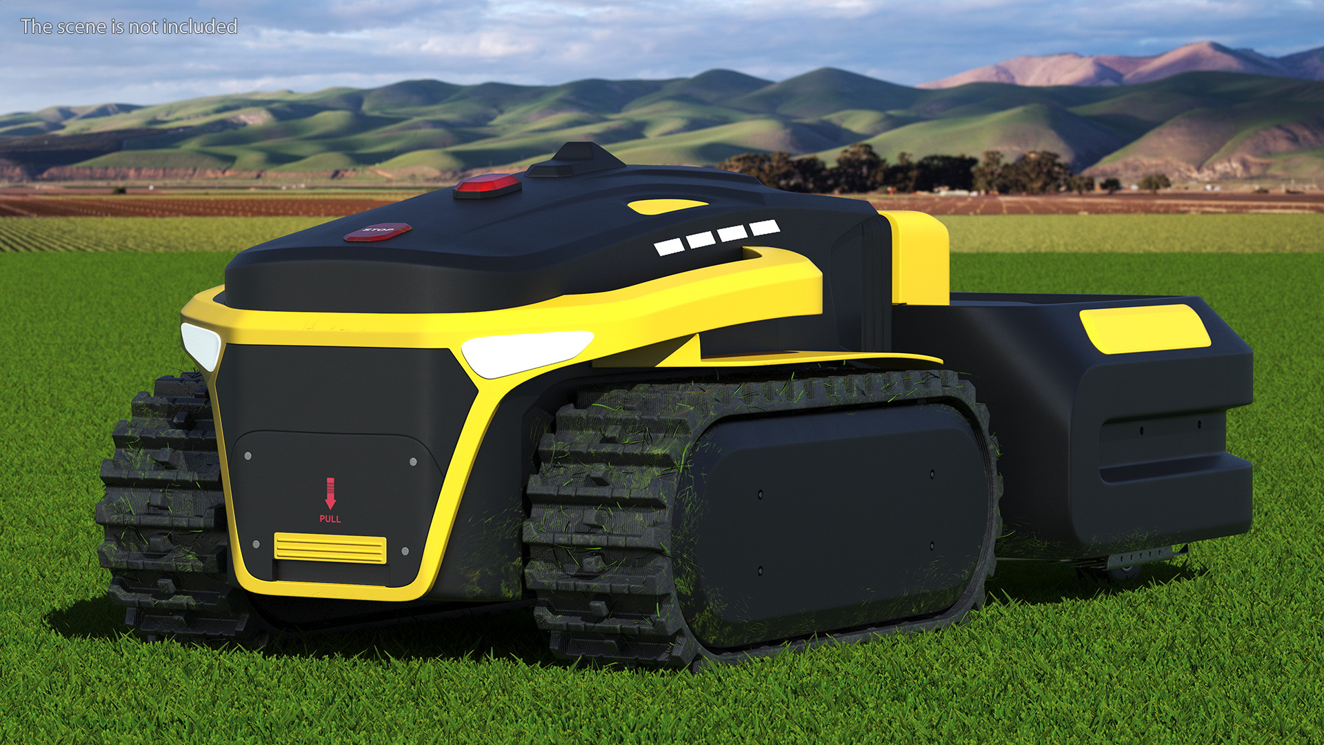 3D Automated Lawn Mower Rigged for Cinema 4D