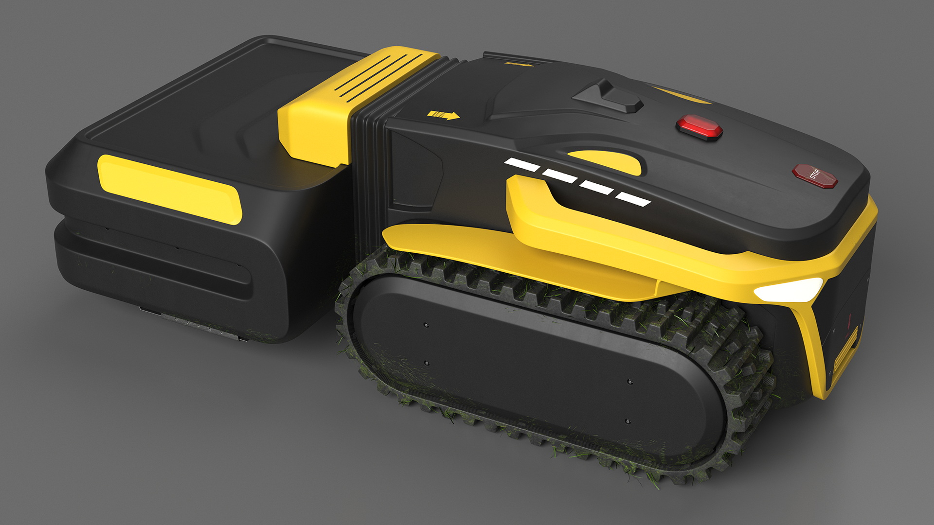 3D Automated Lawn Mower Rigged for Cinema 4D