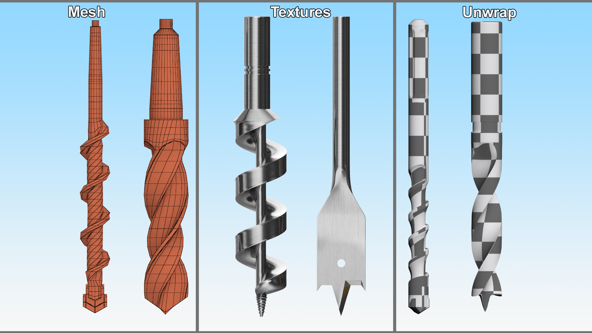 3D Drill Bits Types