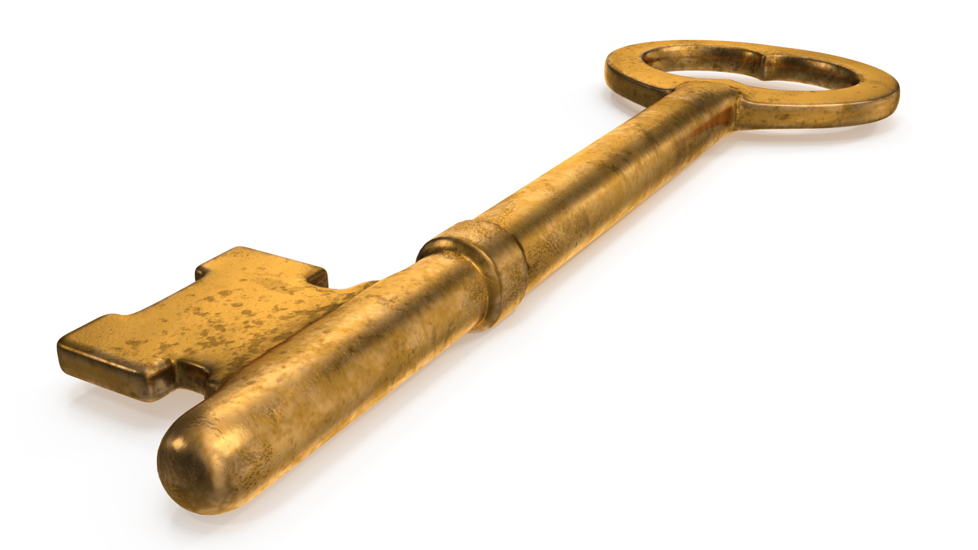 3D model Vintage Skeleton Key Gold