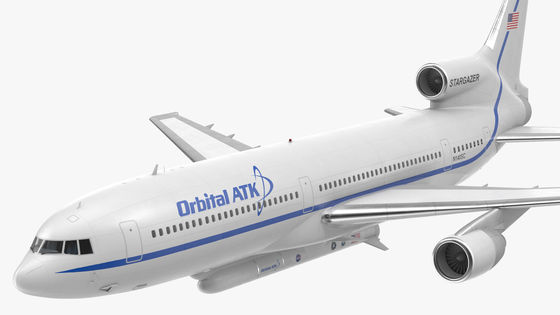 3D Lockheed L1011 Stargazer Carrying Pegasus XL Rocket