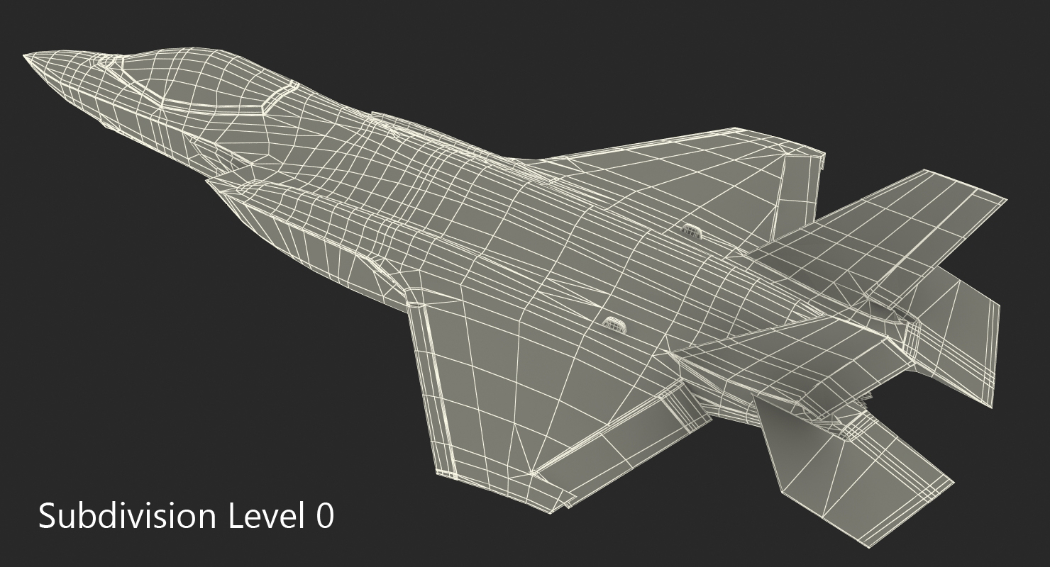 3D model Stealth Multirole Fighter F 35 Lightning II Rigged