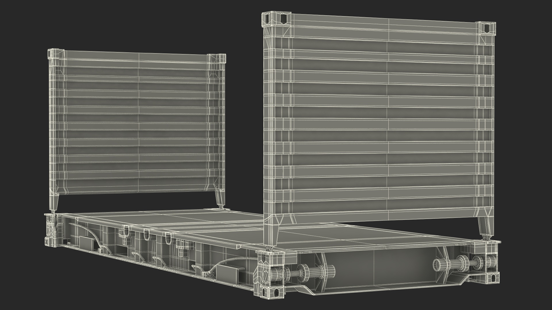 3D model Collapsible Flatrack Container