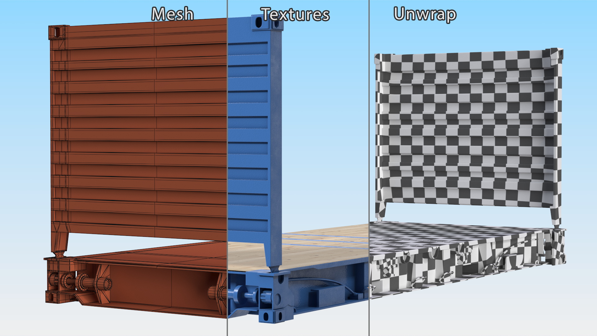 3D model Collapsible Flatrack Container