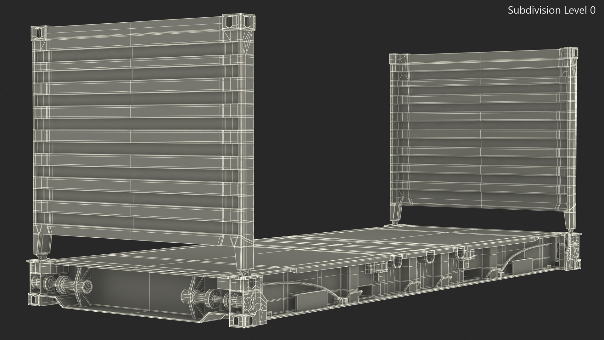 3D model Collapsible Flatrack Container