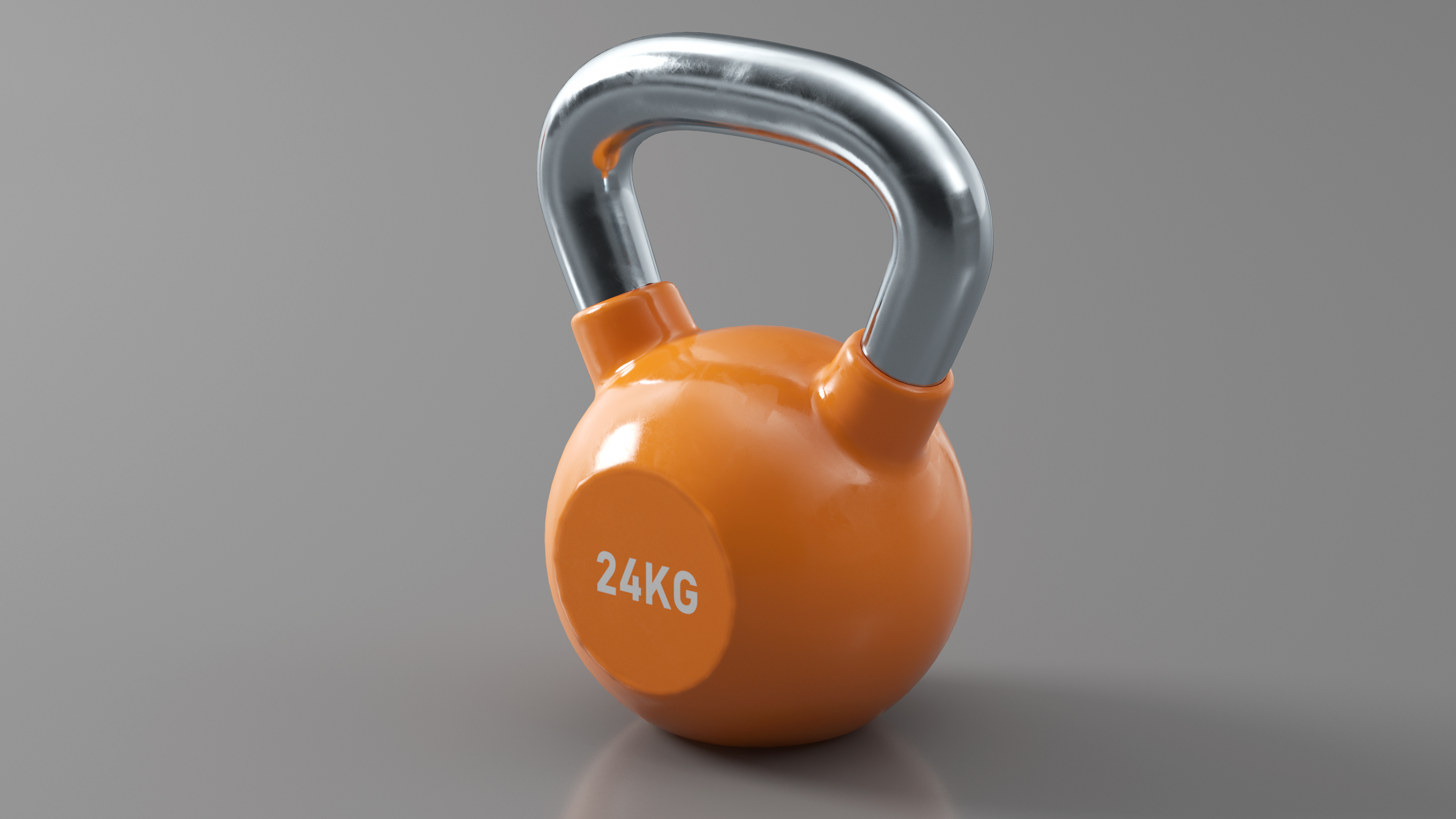 3D Vinyl Coated Iron Kettlebell 24kg model