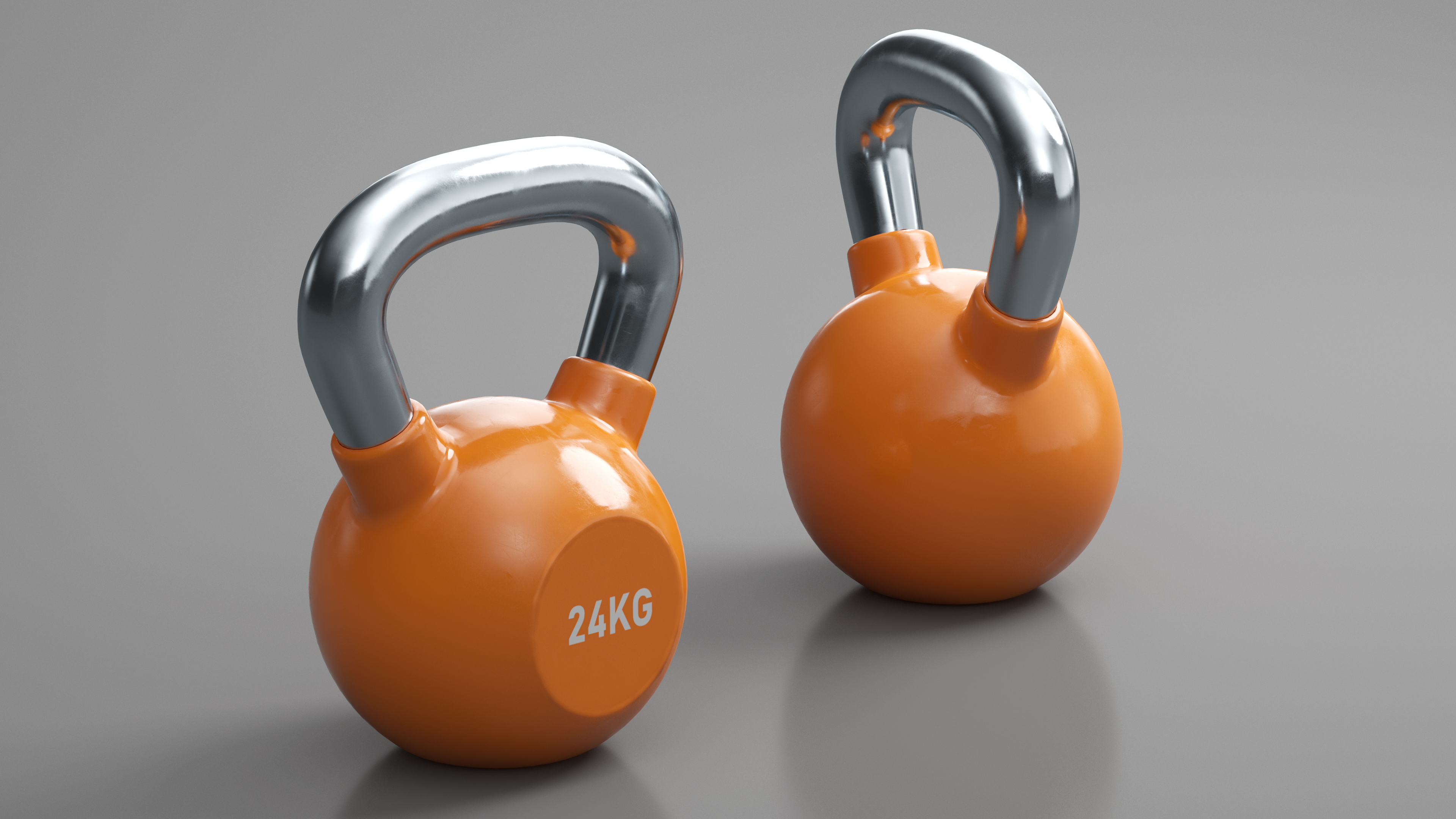 3D Vinyl Coated Iron Kettlebell 24kg model