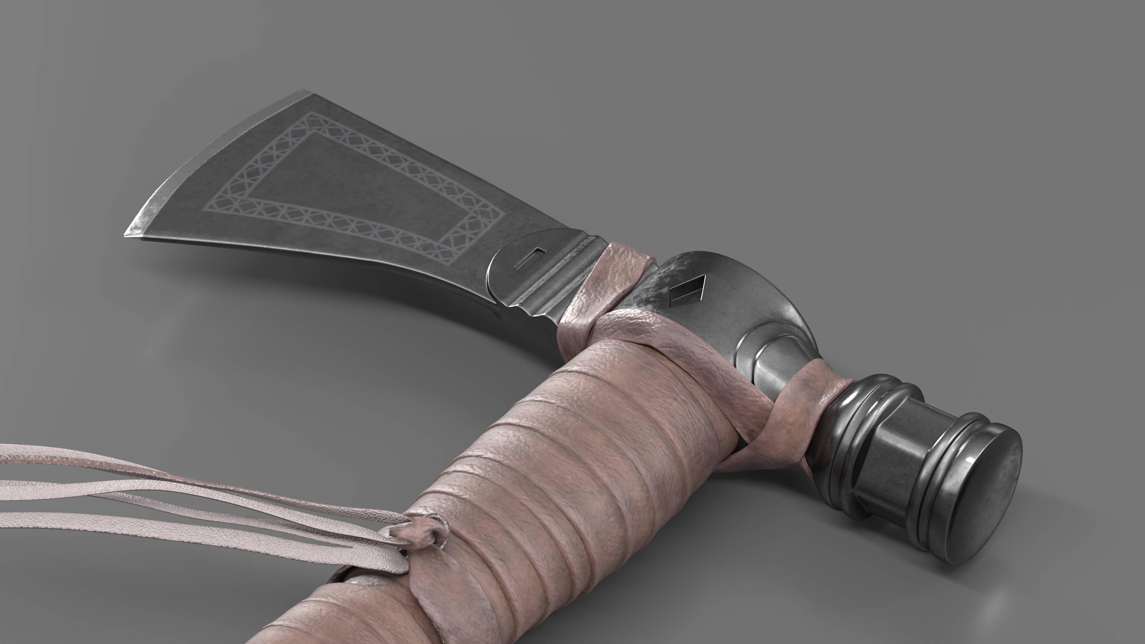 Tomahawk Indian Simple Weapon 3D model