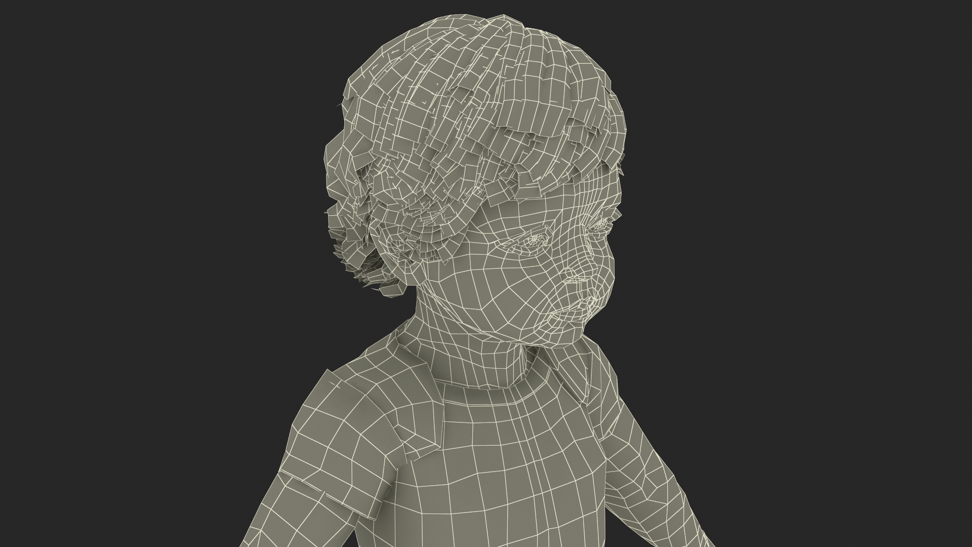 Boy Aged 1 Year in Bodysuit Rigged 3D model