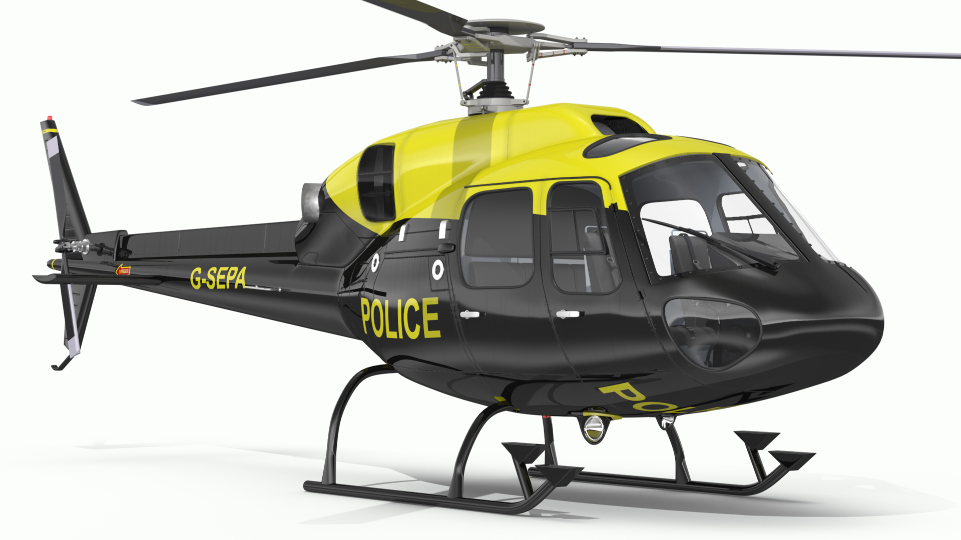 3D model Police Helicopter Eurocopter AS 355