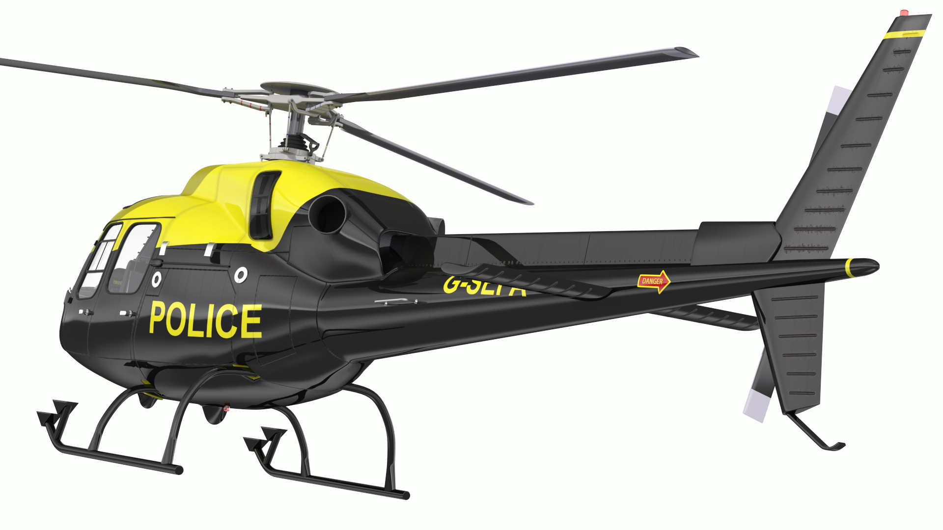 3D model Police Helicopter Eurocopter AS 355