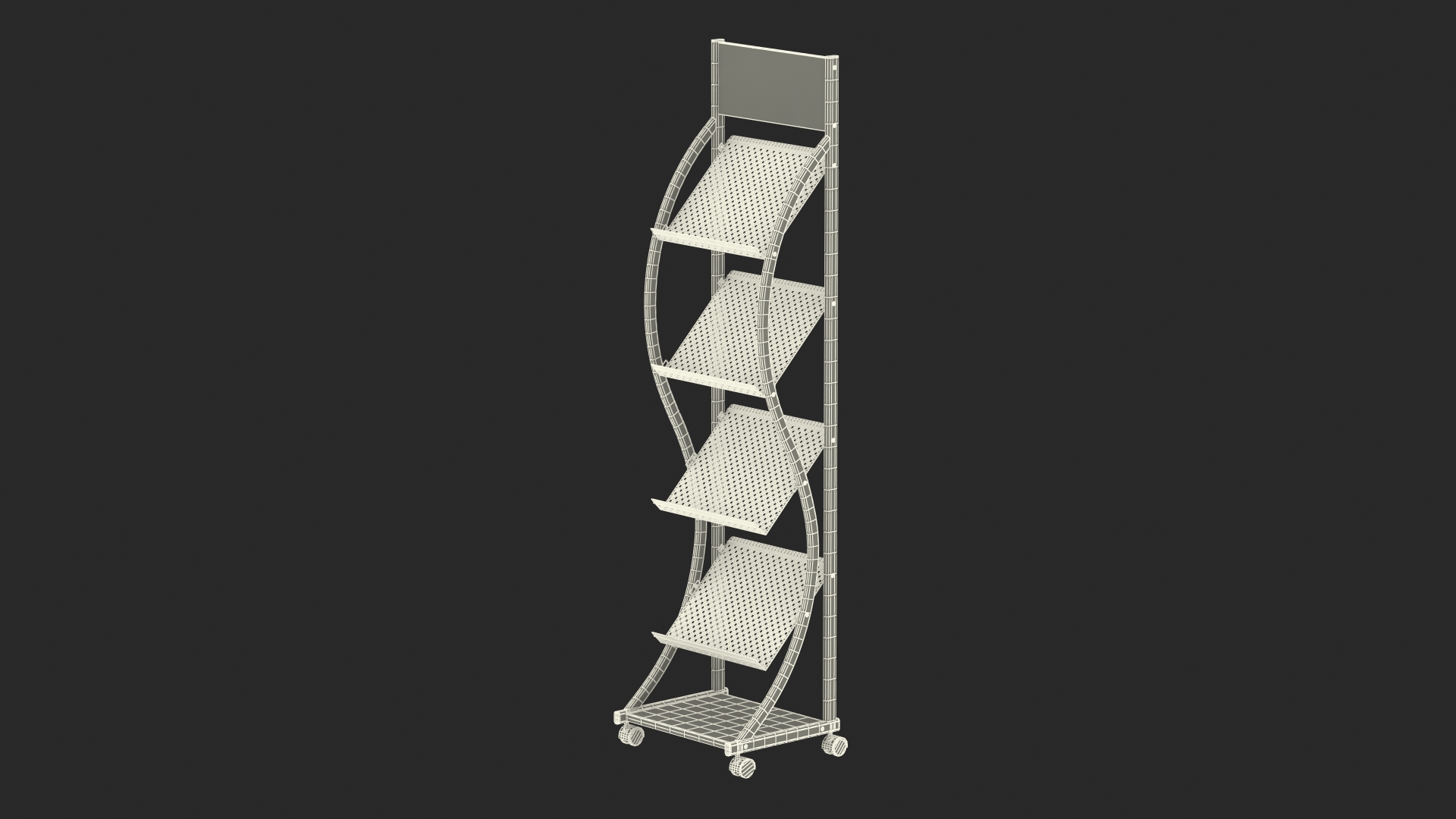 3D Magazine Rack Mockup Black