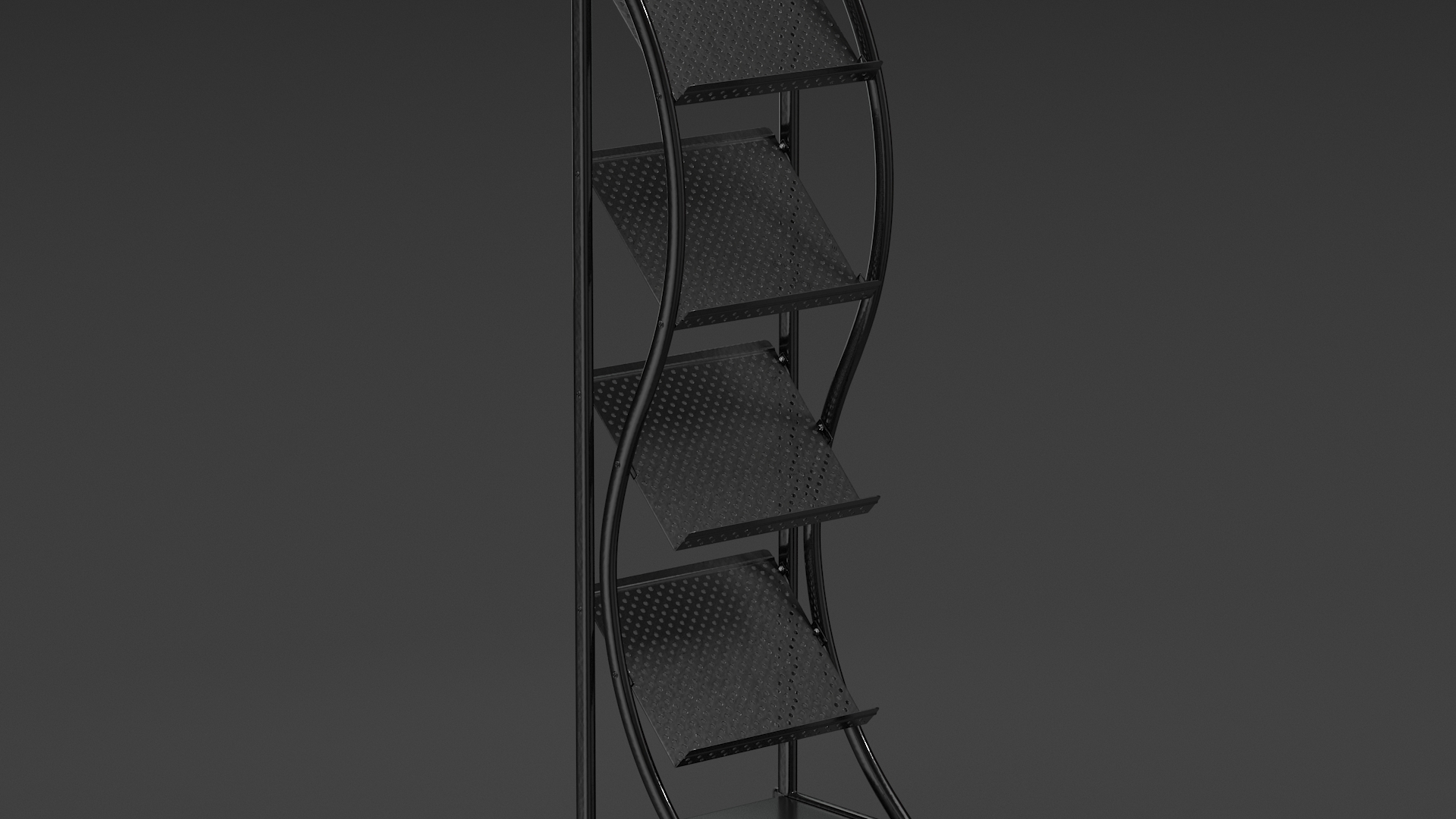 3D Magazine Rack Mockup Black