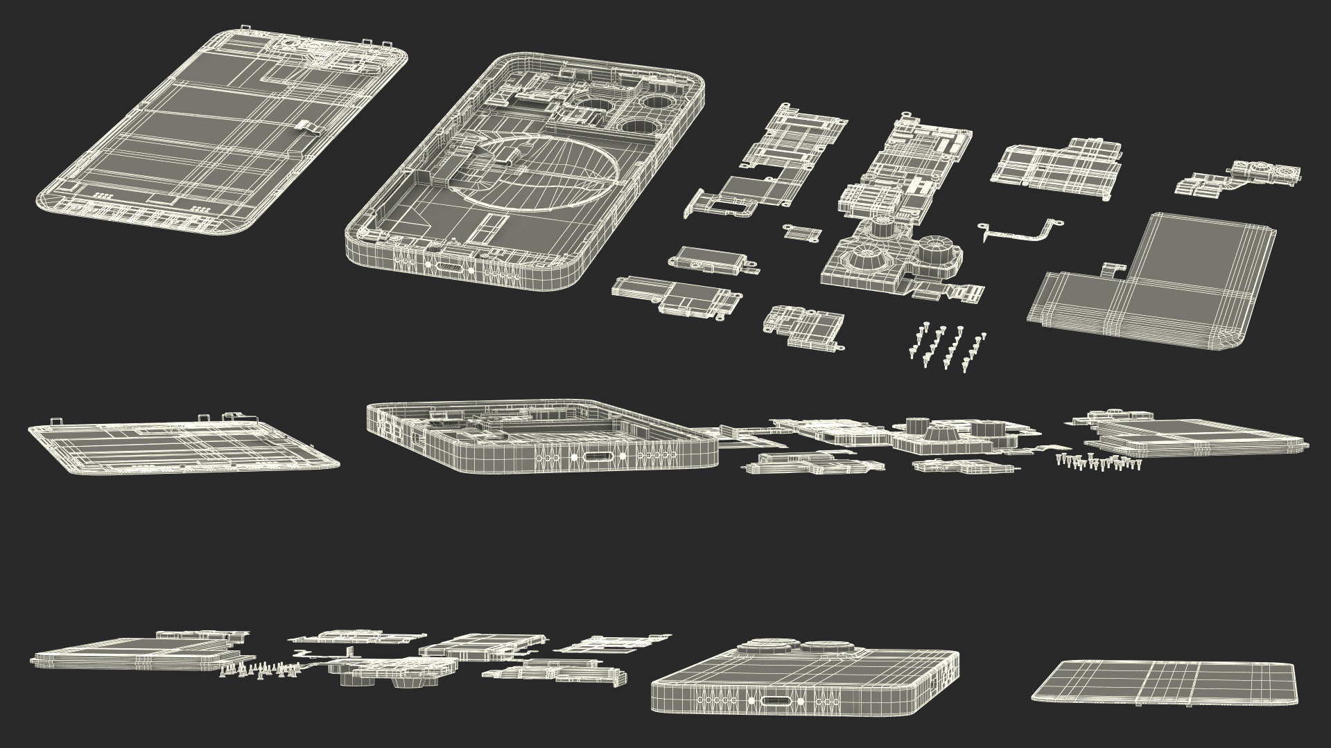 iPhone 14 Pro Fully Disassembled 3D