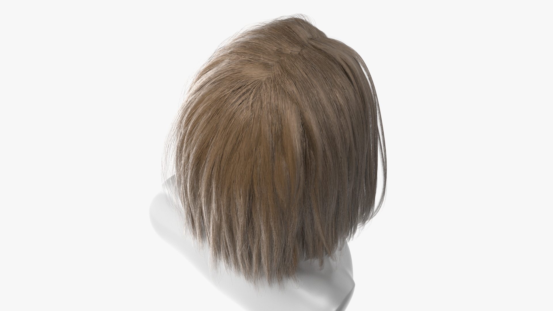 3D model Medium Bob Hairstyle Wig Brown