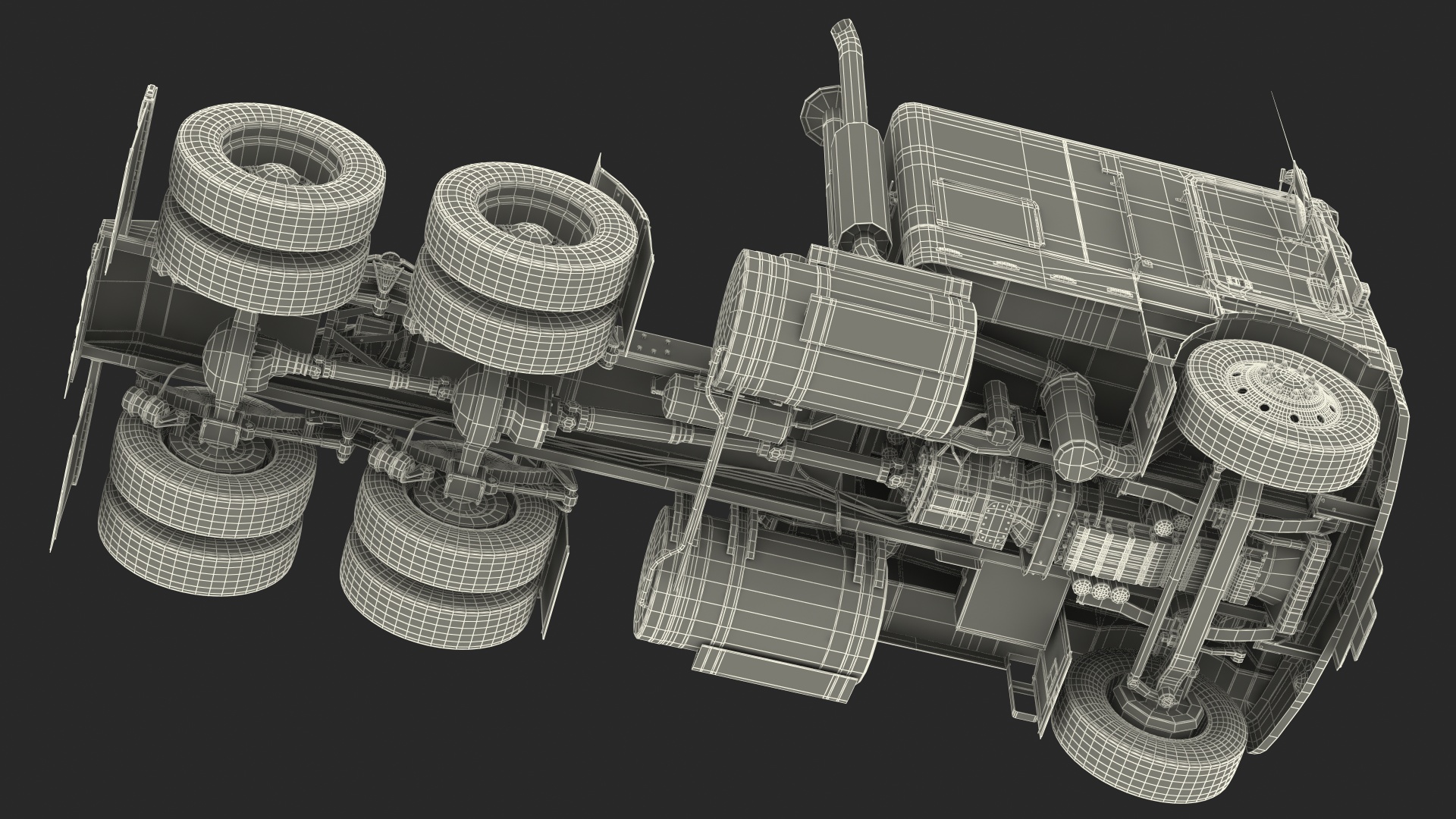 3D Cabover Truck model