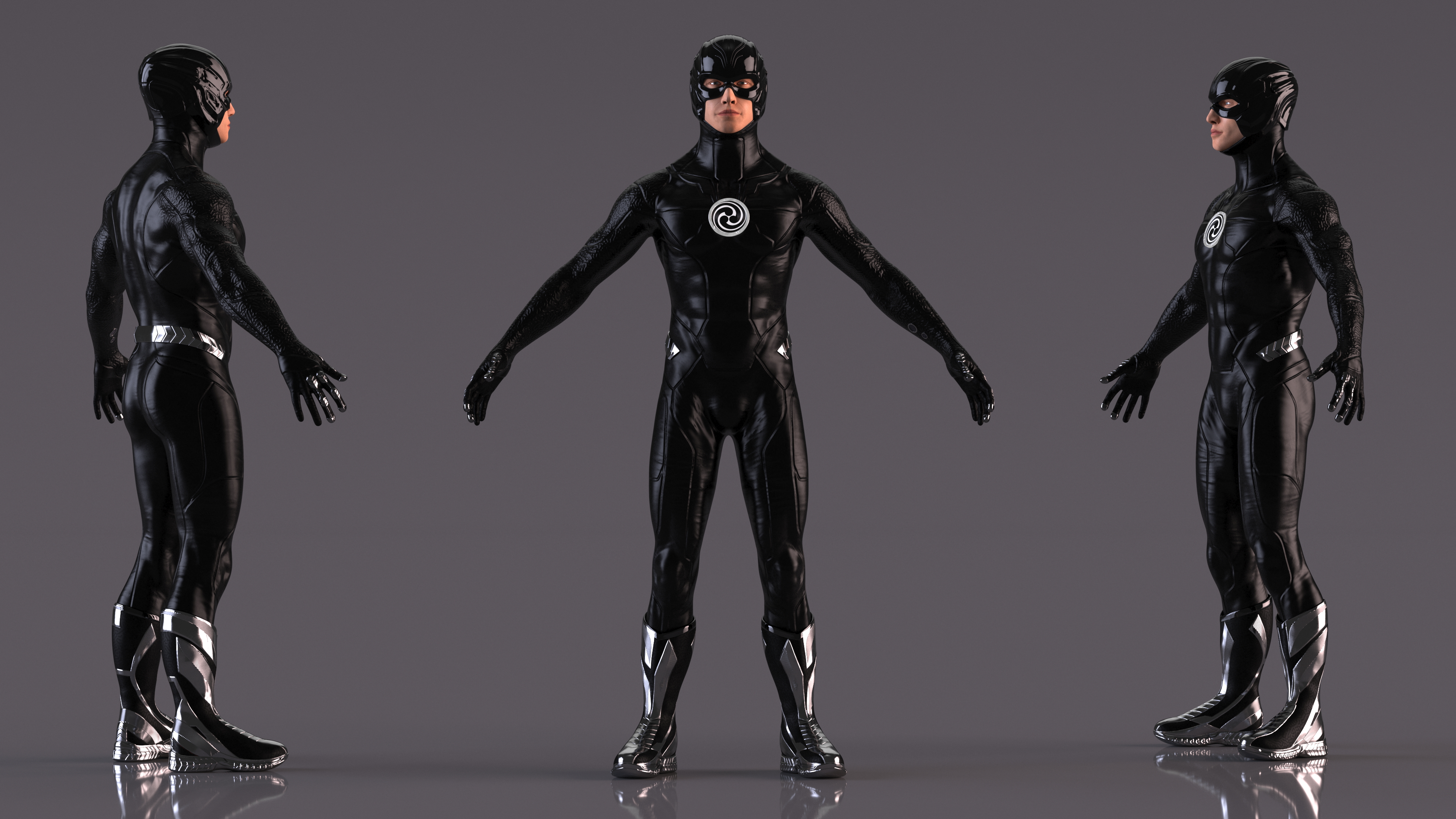 3D Superhero Character A-pose