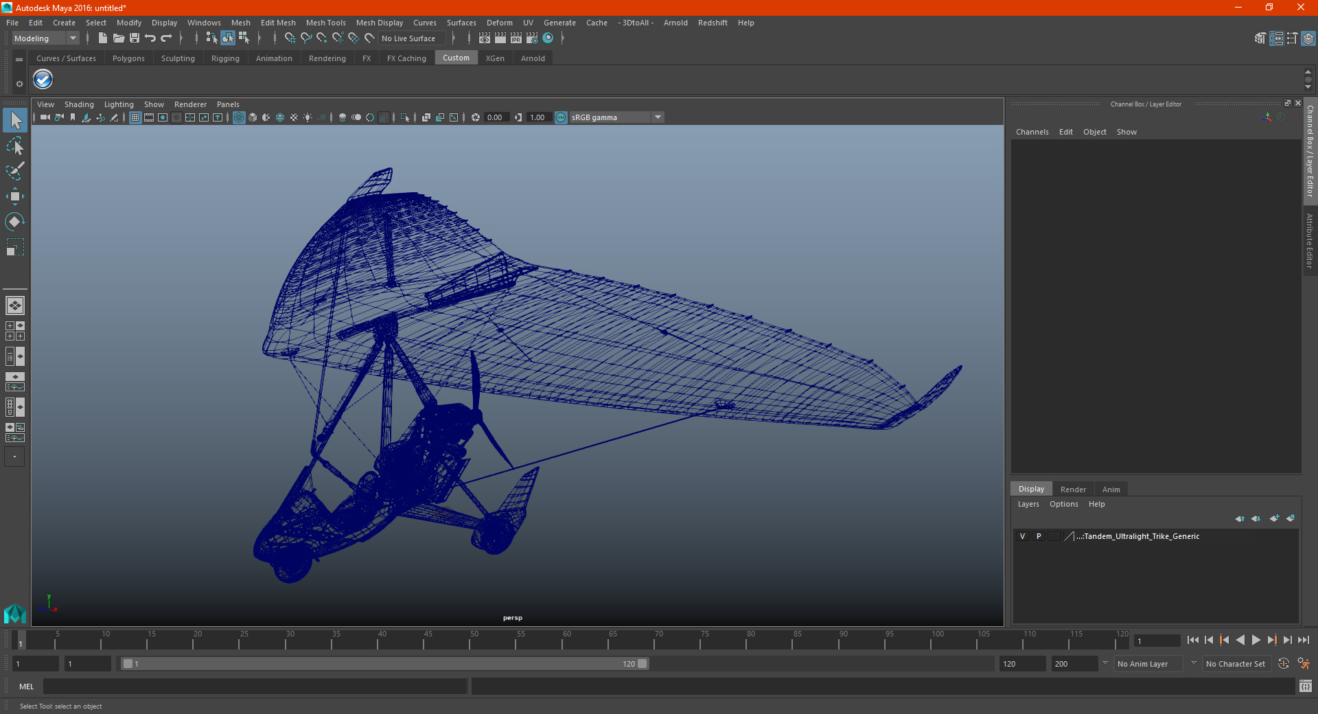 3D Tandem Ultralight Trike Generic