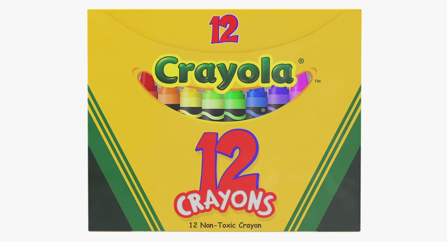 3D model Crayons Box 12 Count