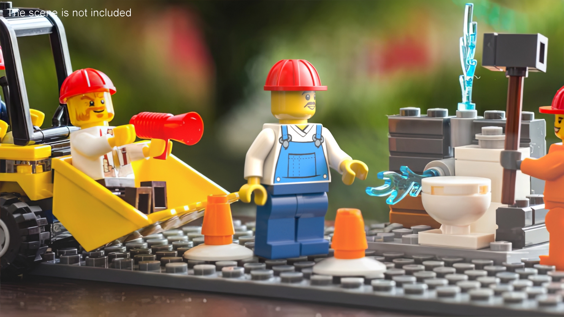 Minifigure LEGO Worker Rigged 3D model