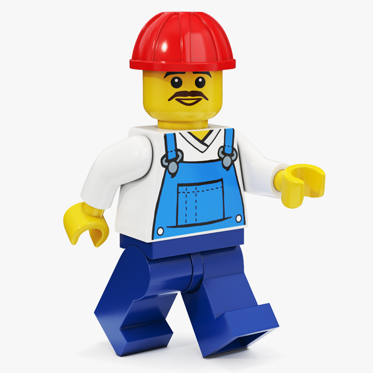 3D Minifigure LEGO Worker Rigged for Cinema 4D model